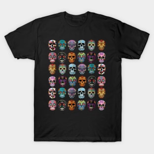 Day of the dead Sugar Skulls Halloween T-Shirt